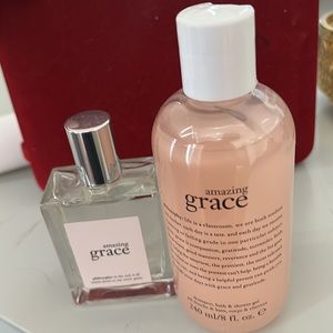 Unused perfume and shower gel